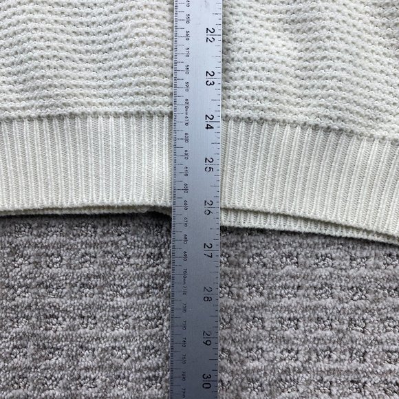 Coastal Grandma Alfred Dunner Sweater Women Fits L-XL White Floral Embroidered - Picture 15 of 15